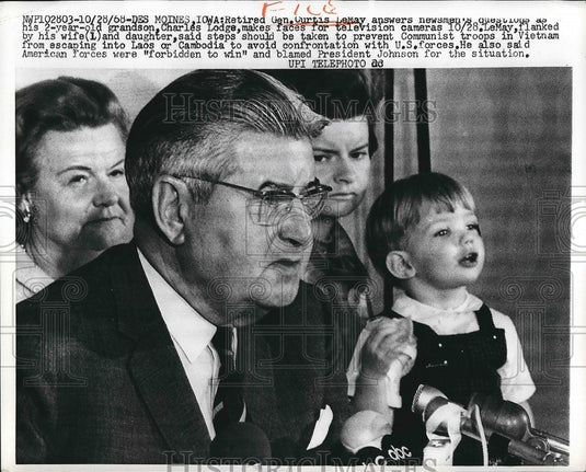 1968 Gen, Curtis LeMay in Des Moines, Iowa  - Historic Images