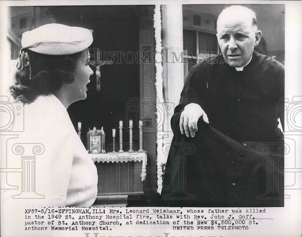 1954 Press Photo Leonard Weishaar John Goff Anthony Hospital Doctor - nea77002 - Historic Images