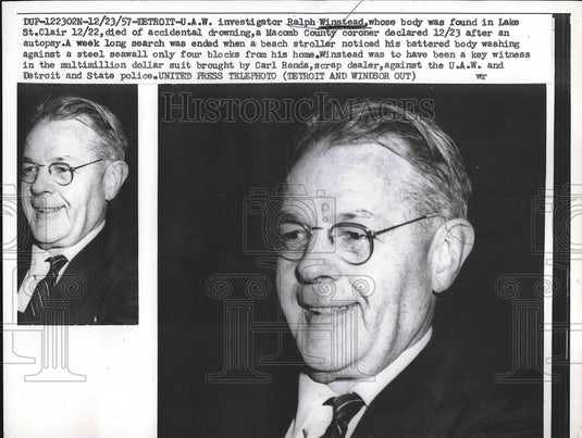 1958 Ralph Winstead Lake St Clair Body Found Macomb County - Historic Images