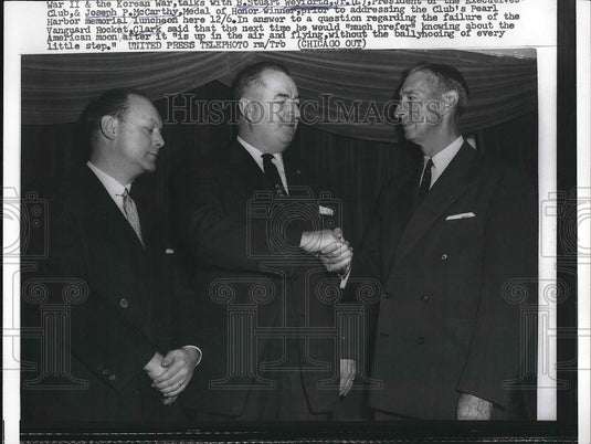 1957 B Stuart Weylorth Pearl Club Joseph P McCarthy Pearl Harbor - Historic Images