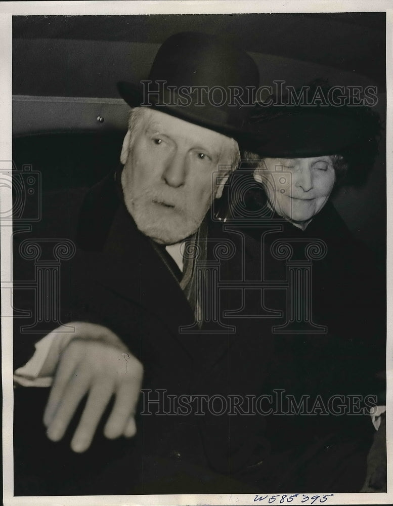 1940 Chief Justice &amp; Mrs Charles Evans Hughes in D.C.  - Historic Images