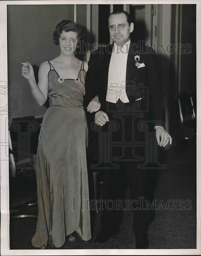 1937 Press Photo Charles Royce Eichelsdoerfer Ball Committee Social Event - Historic Images