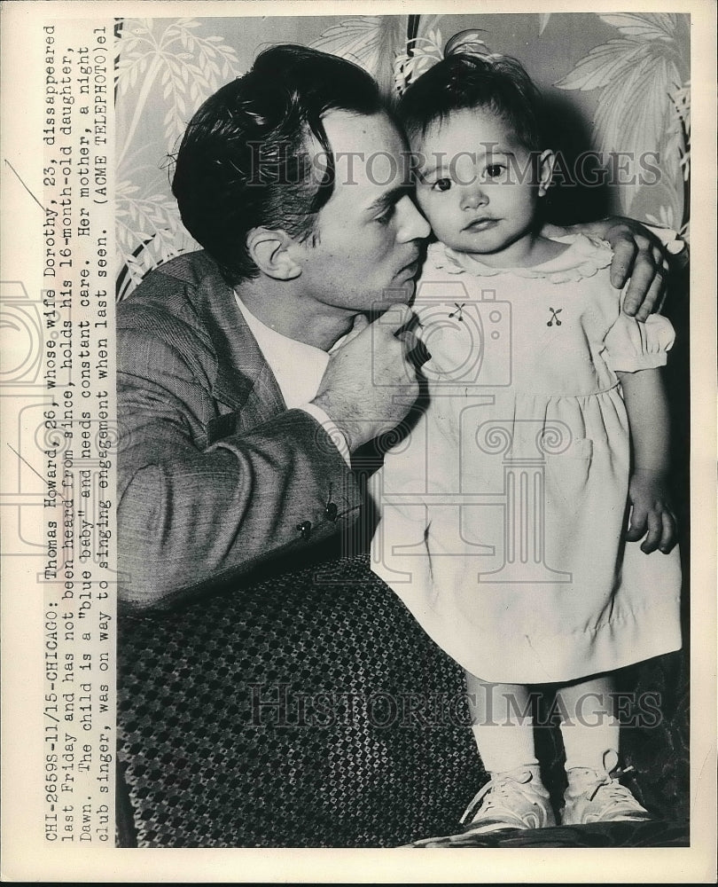 1948 Chicago, Ill Thomas Howard & daughter whose mother is missing - Historic Images