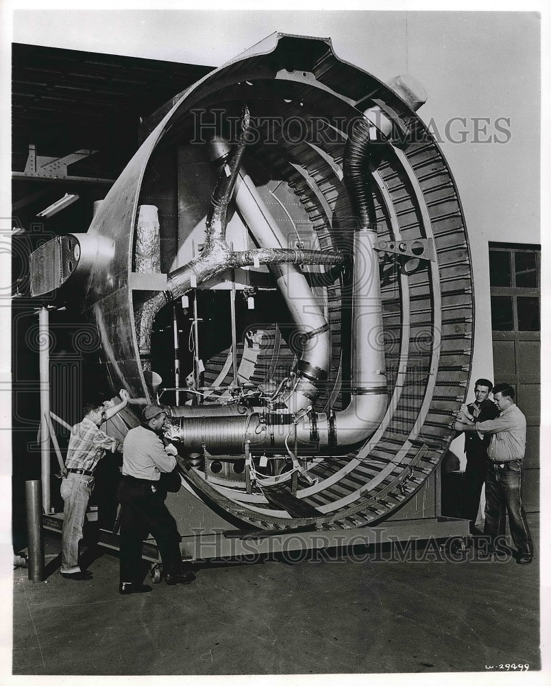 1958 Press Photo Chrysler Motors Corporation Factory Plant Los Angeles - Historic Images