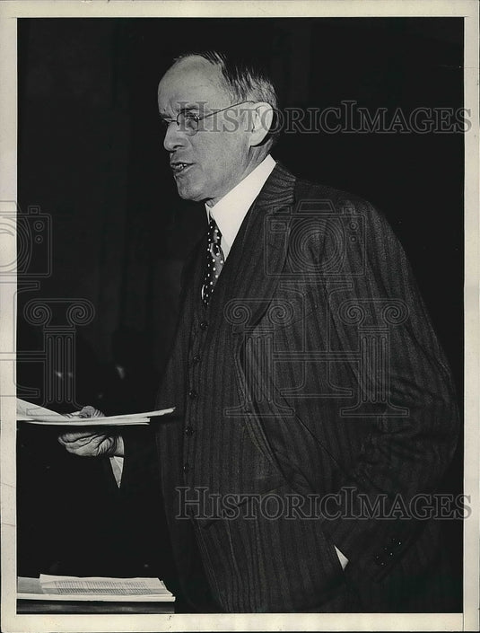 1934 Press Photo Henry I. Harriman, Pres of Chamber of Commerce of US - Historic Images