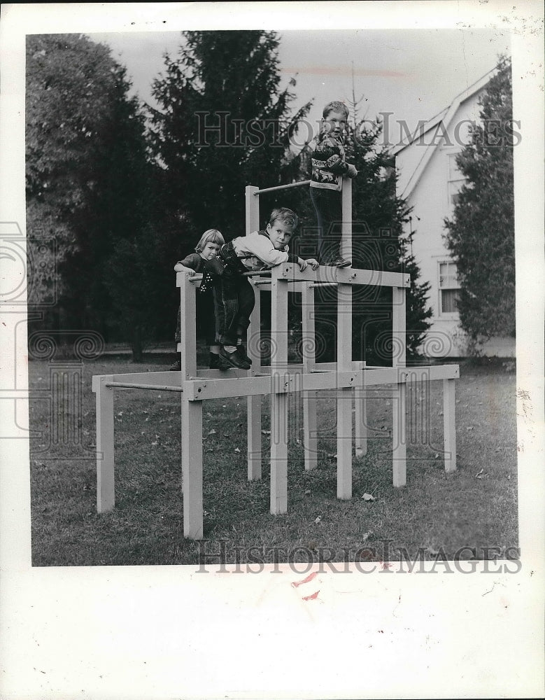1966 A jungle gym for children built of aluminum  - Historic Images