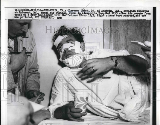 1958 Clarence Chick Civilian Employee Of Patuzent Naval Air Station - Historic Images