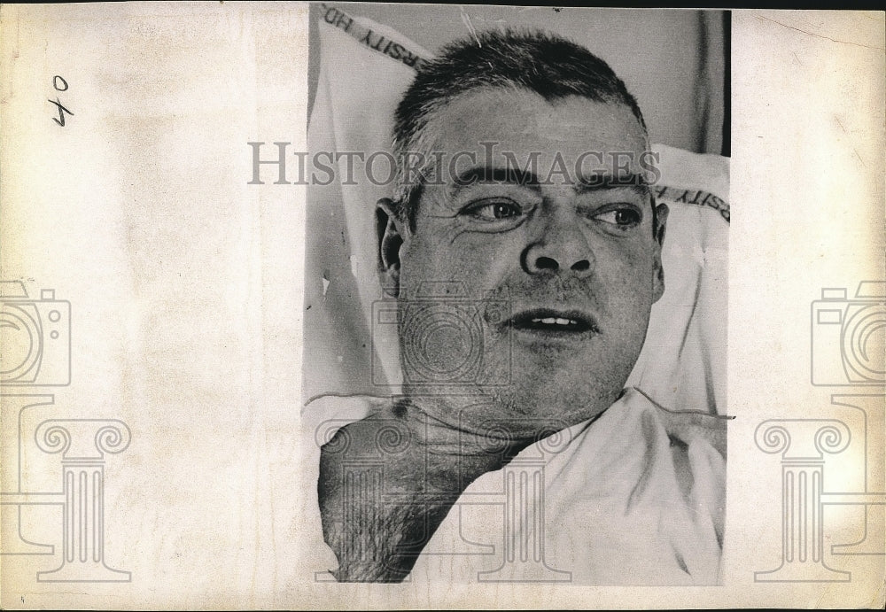 1970 Press Photo Gerald K. Rector after heart transplant at U of Mich hospital - Historic Images