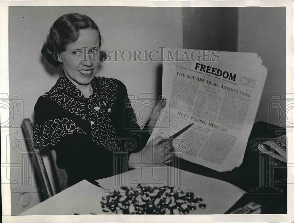 1935 Mrs Roussel of anti Long square deal assn  - Historic Images