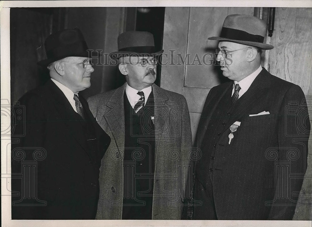 1937 Press Photo master brewers Herman Rosenbusch, H. A. Schmid, Carl Fuchs - Historic Images