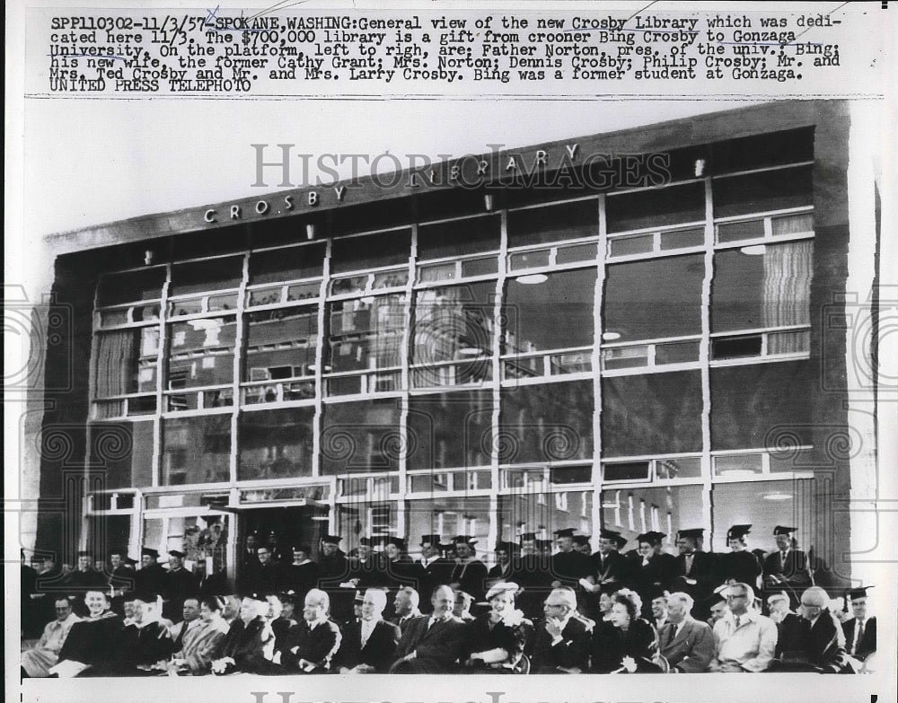 1957 new Crosby Library dedication in Spokane, WA  - Historic Images