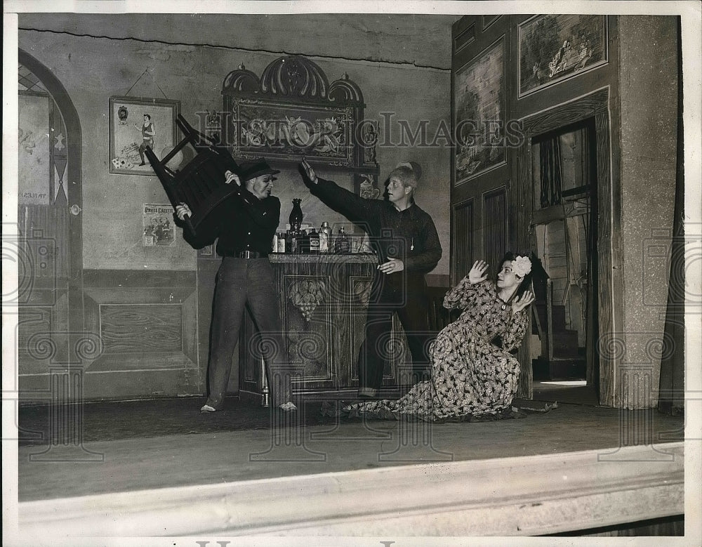 1939 &quot;Ten Nights in a Bar Room&quot; play being staged  - Historic Images