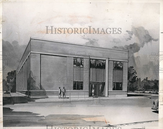 1955 Elyria Telephone Co. new building in Ohio  - Historic Images