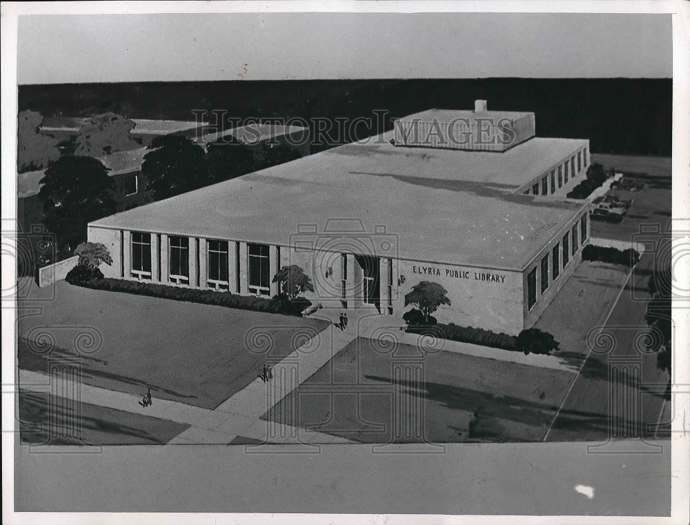 1966 Press Photo Proposed Elyria Public Library - Historic Images