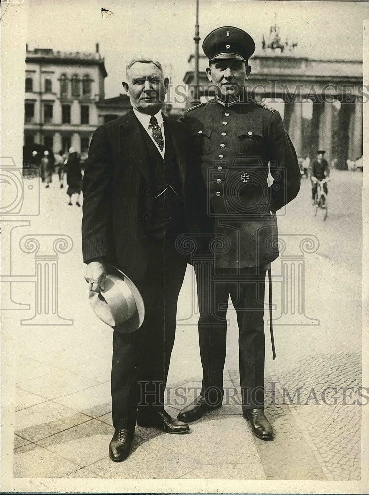 1928 N.Y fire Chief John Kenlon in Berlin to study European Methods - Historic Images