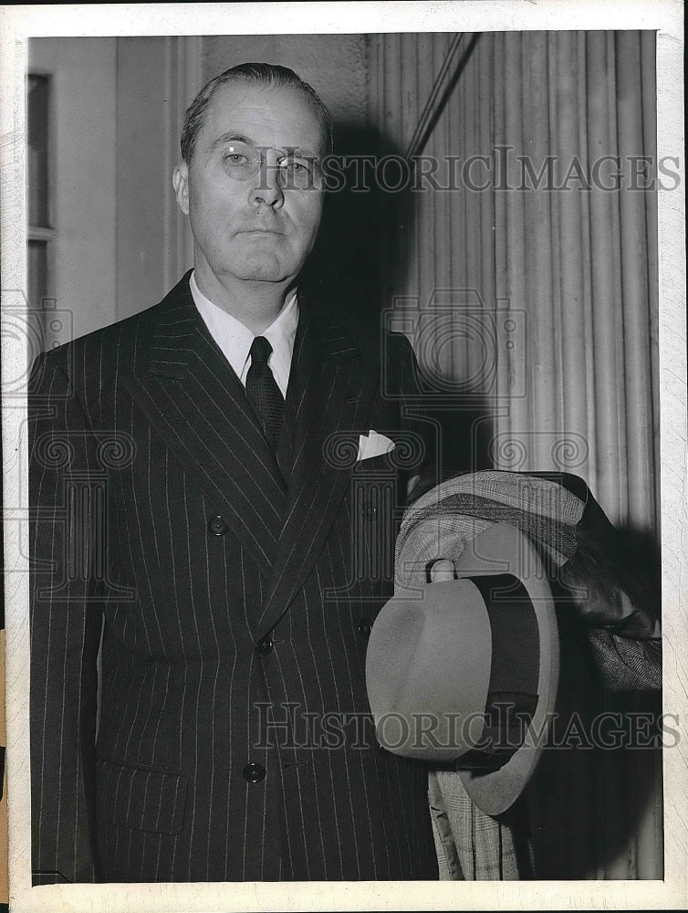 1943 Edwin Wilson Former US Ambassador To Panama Leaves White House - Historic Images