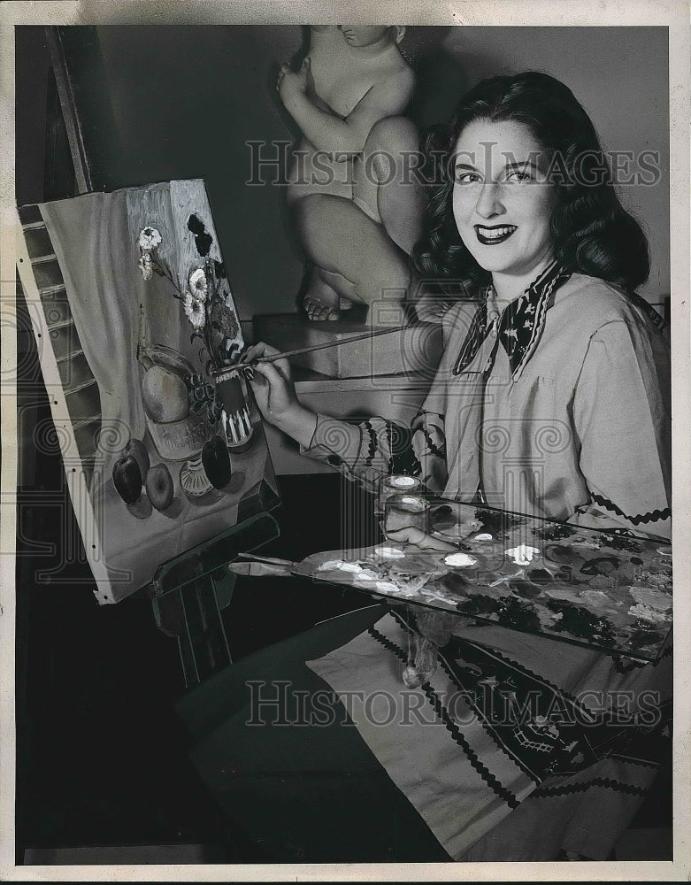 1938 Press Photo Painter Patricia Hurley of Washington - nea77657 - Historic Images