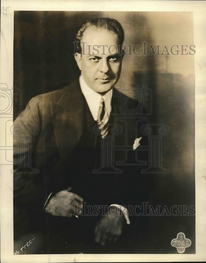 1931 Press Photo Frederick R. Huber, Director of WBAL - nea77658 - Historic Images