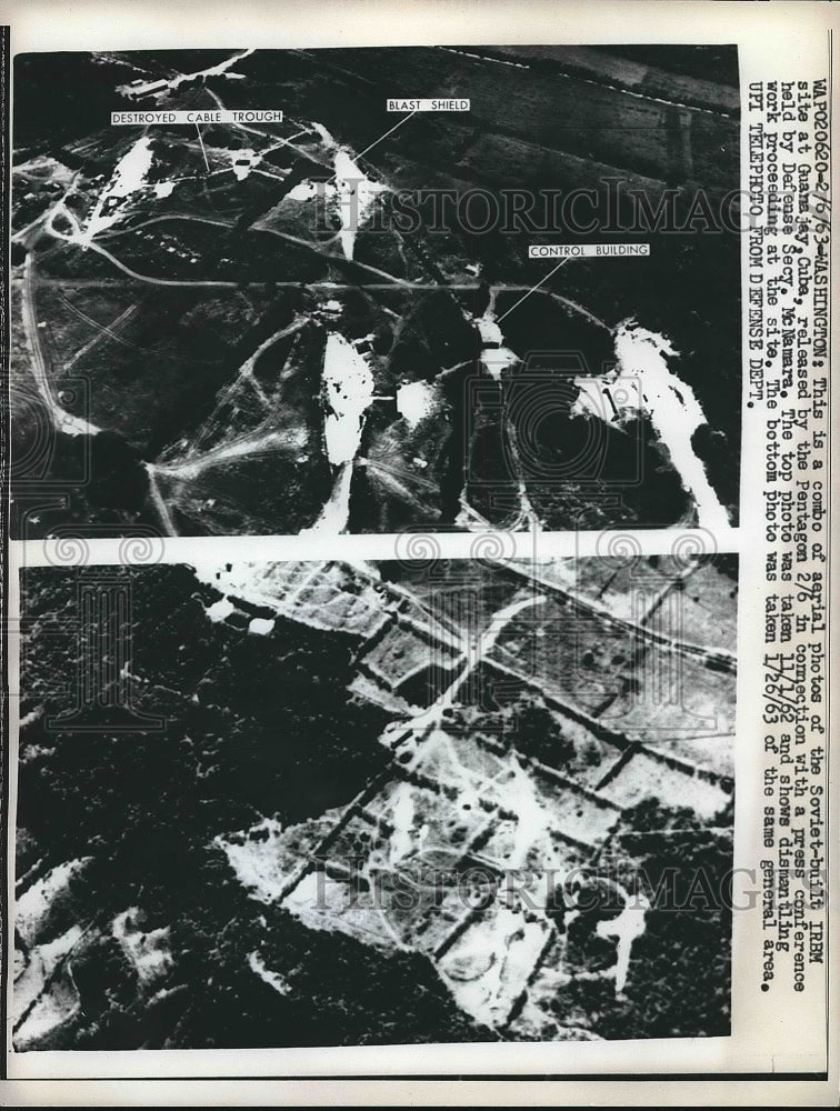 1963 Press Photo Aerial View of the soviet-built IRBM site at Guanajay, Cuba.-Historic Images