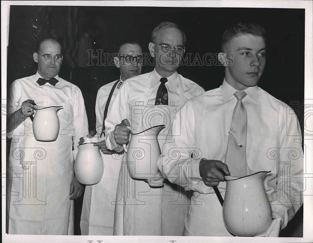 1952 Press Photo Elyria, Ohio, J Nichol, P Wellert,H Shock,A Emery - nea77832 - Historic Images