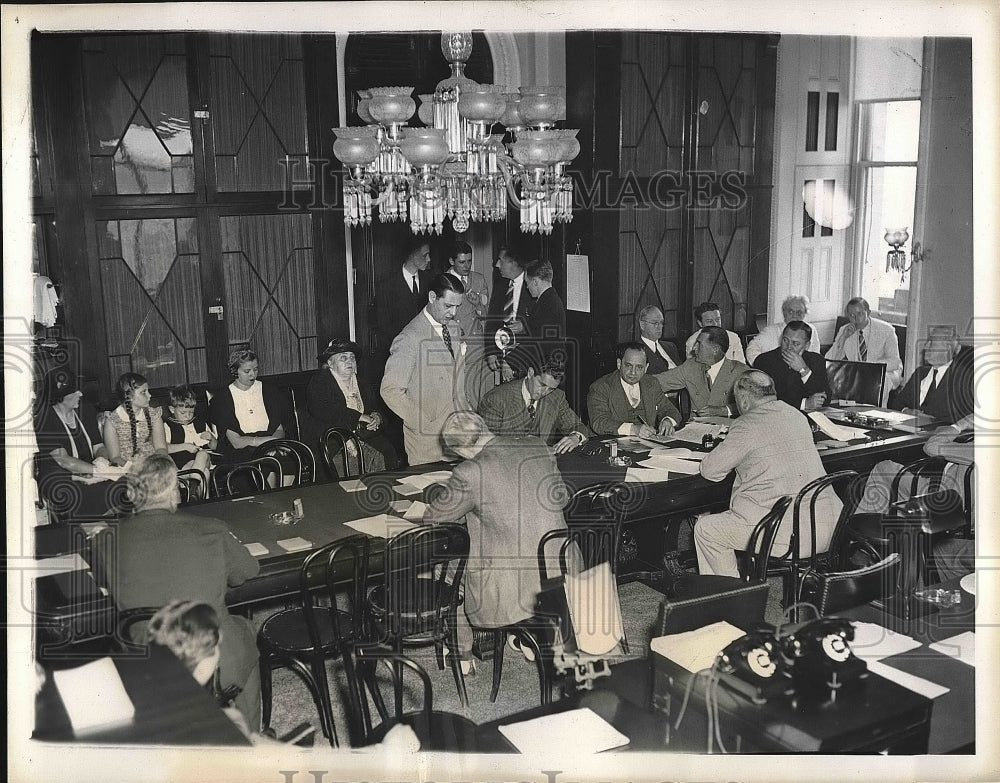 1939 Press Photo General View Of Senate Military Affairs Committee Meeting - Historic Images