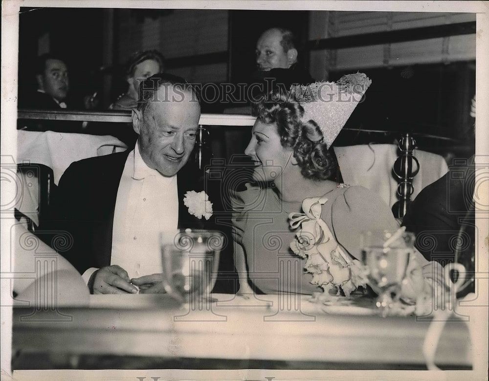 1937 Mortimer Singer And Helen Patrick At New Years Event - Historic Images