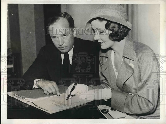 1932 Press Photo Claire Windsor Wilbur Pierce Oakland California Actress - Historic Images