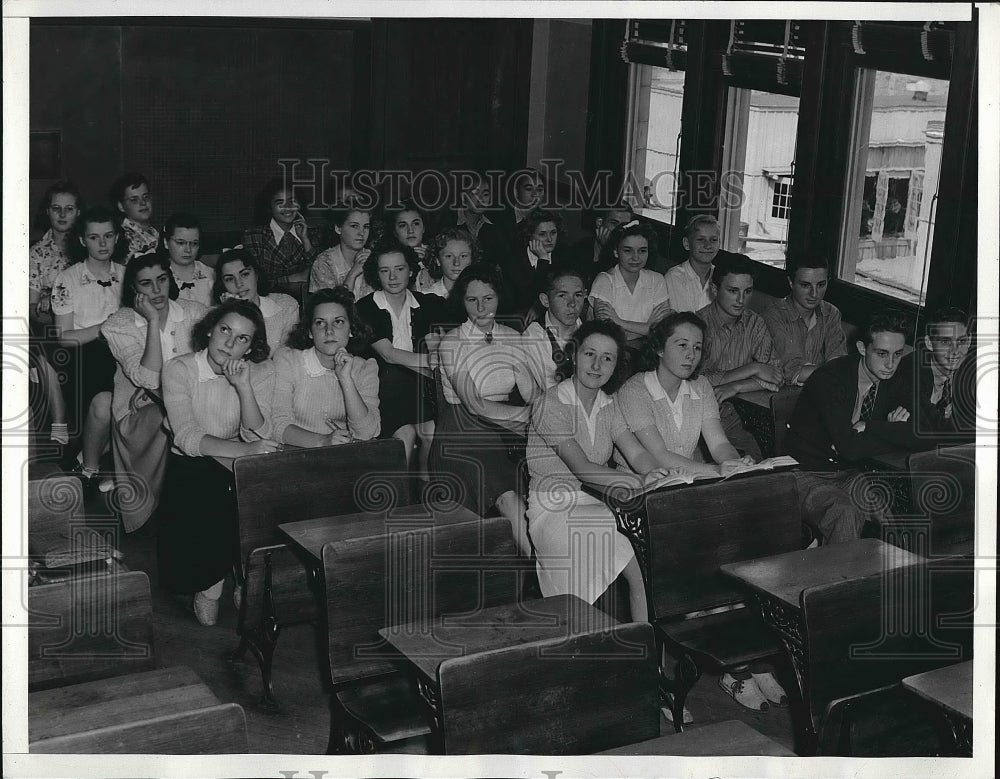 1940 Press Photo Hilltop Seeing Double Club, Twins, San Diego High School - Historic Images