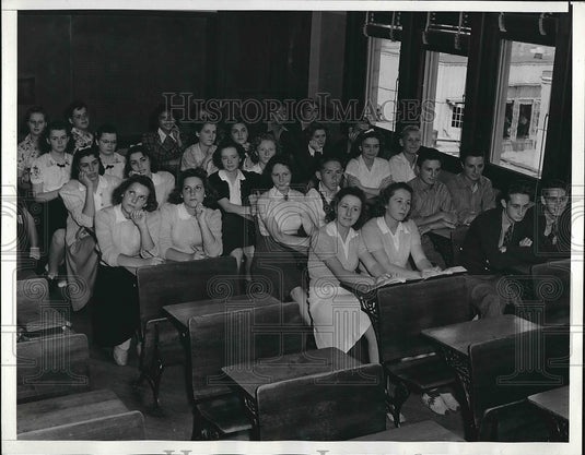 1940 Press Photo Hilltop Seeing Double Club, Twins, San Diego High School - Historic Images