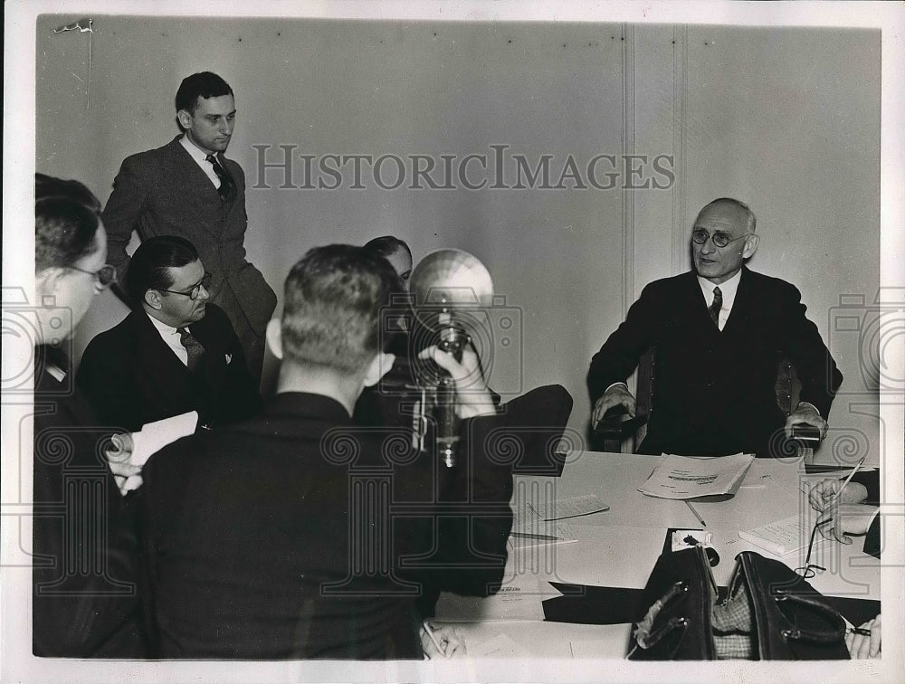 1938 Press Photo Chairman Arthur Morgan Tennessee Valley Authority Press - Historic Images