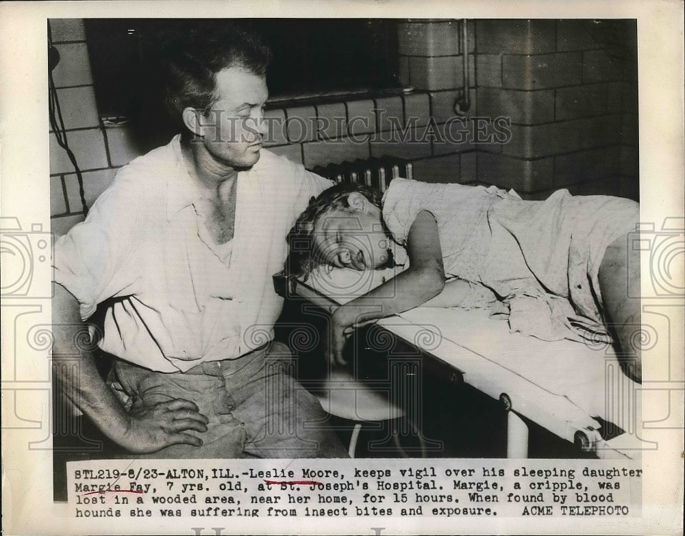 1948 Leslie Moore St Joseph Hospital Margie Crippled Child - Historic Images