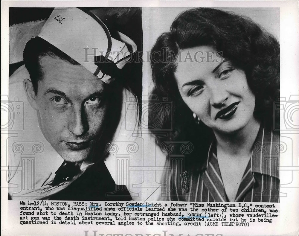 1954 Mrs Dorothy Sowder Miss Washington D.C. Shot To Death Crime - Historic Images