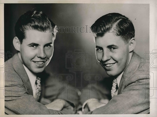 1936 Edwin and Edward Stack, Most Identical Twin Contest  - Historic Images