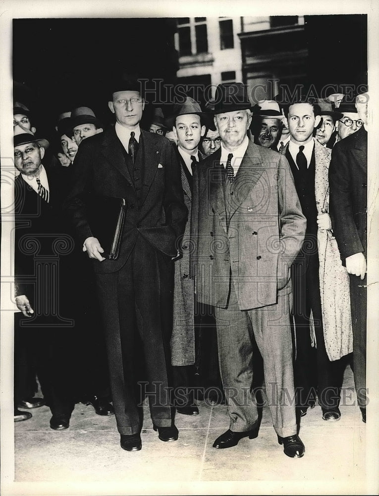 1934 Press Photo Joseph W. Harriman on trial for stealing from Harriman Bank - Historic Images