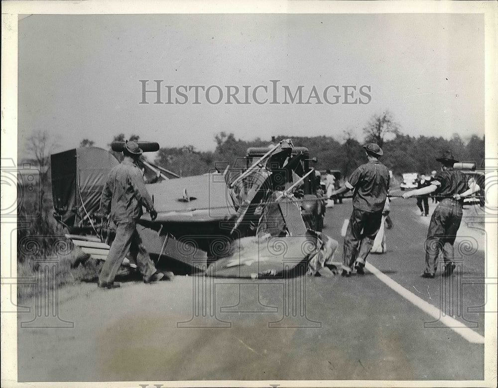 1935 Military Plane Plunges into Marching Battalion Near Shadeville - Historic Images