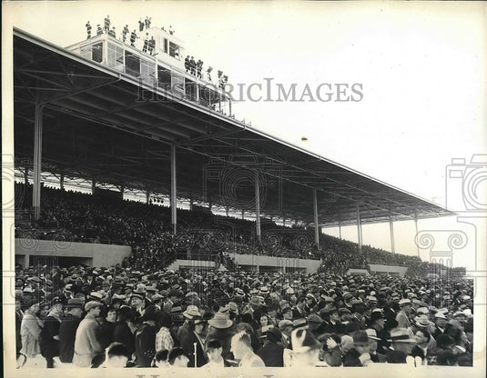 1935 Press Photo Legal Horse acing in Southern Calif. Open in Santa Anita Park. - Historic Images