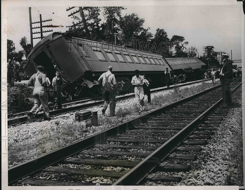 1938 Press Photo Train derailment in Turner Kas - nea78456 - Historic Images