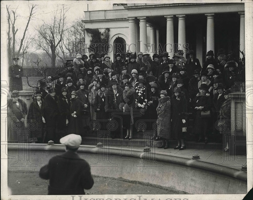 1925 Press Photo Republican women&#39;s club in front of White House - nea78488 - Historic Images