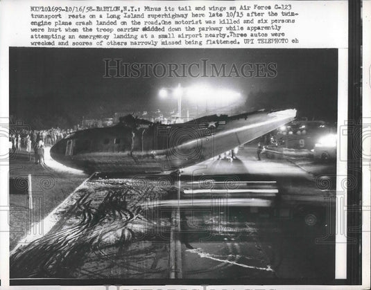 1958 Press Photo body of the Air Force C-123 - nea78494-Historic Images