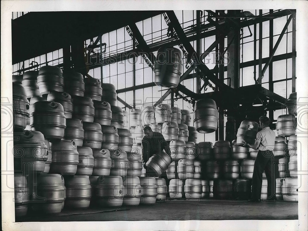 1946 Oxygen tanks at Firestone Steel plant  - Historic Images