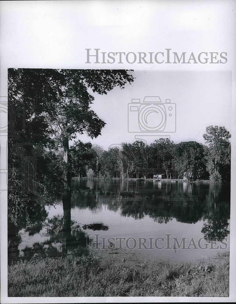 1957 Press Photo Neosho River Run for Parsons Water Supply - nea78897 - Historic Images