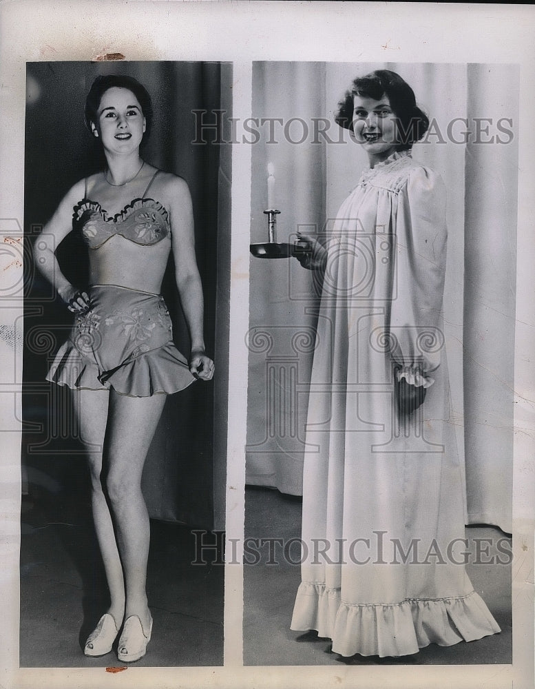 1948 lingerie by Berly Wilcken & Helen Stuart made of seaweed - Historic Images