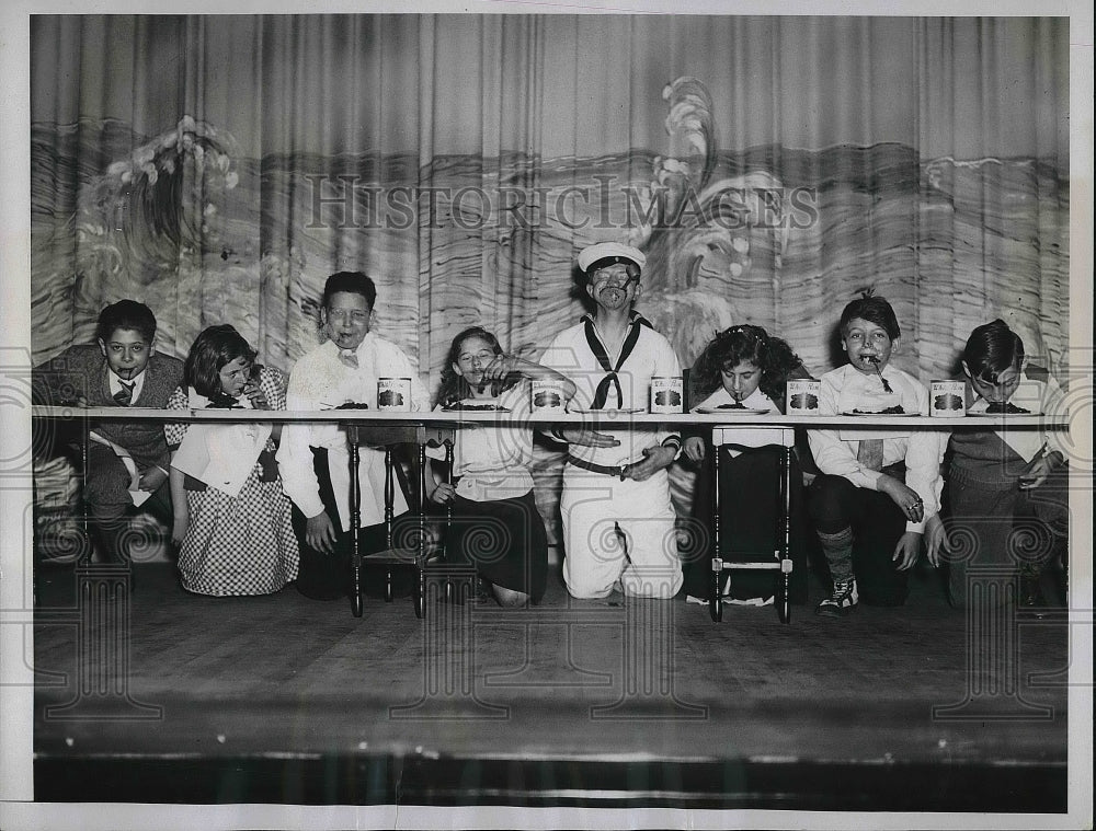 1935 Spinach Eating Contest  - Historic Images