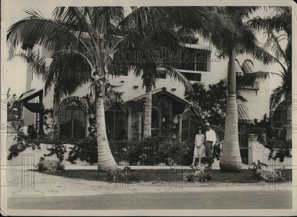 1928 Press Photo Mr. and Mrs. Richard at Home in Miami Beach - nea79356 - Historic Images