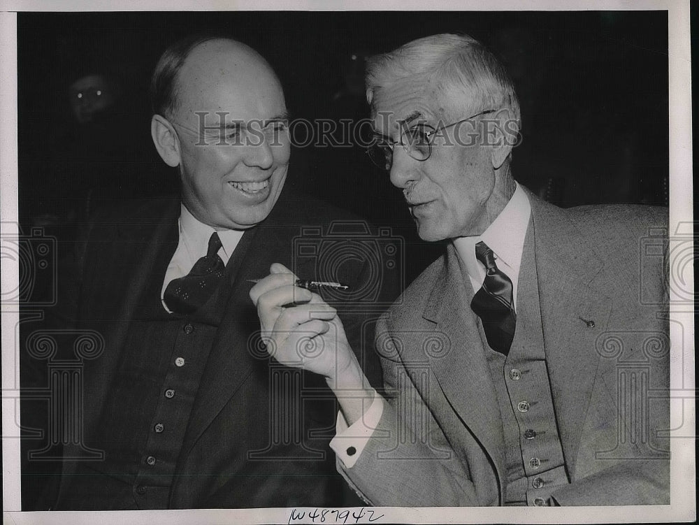 1939 Press Photo Dr Francis Townsend &amp; Rep. Ralph O. Brewster in D.C.-Historic Images