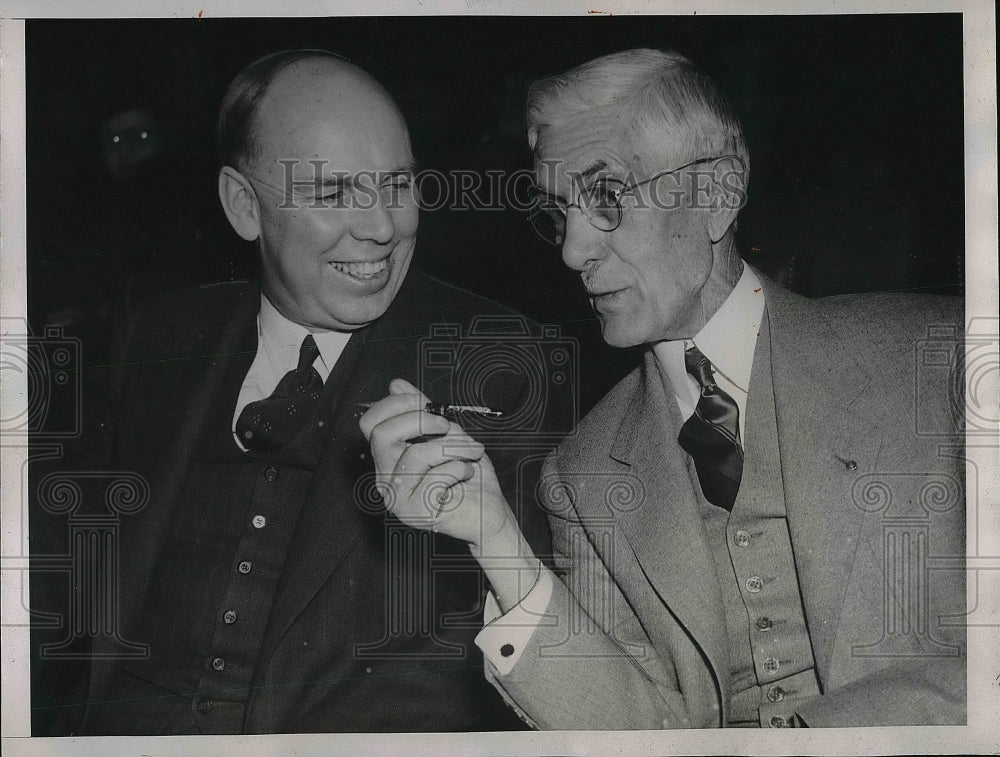 1939 Press Photo Dr Francis Townsend &amp; Rep. Ralph Brewster of Maine - Historic Images