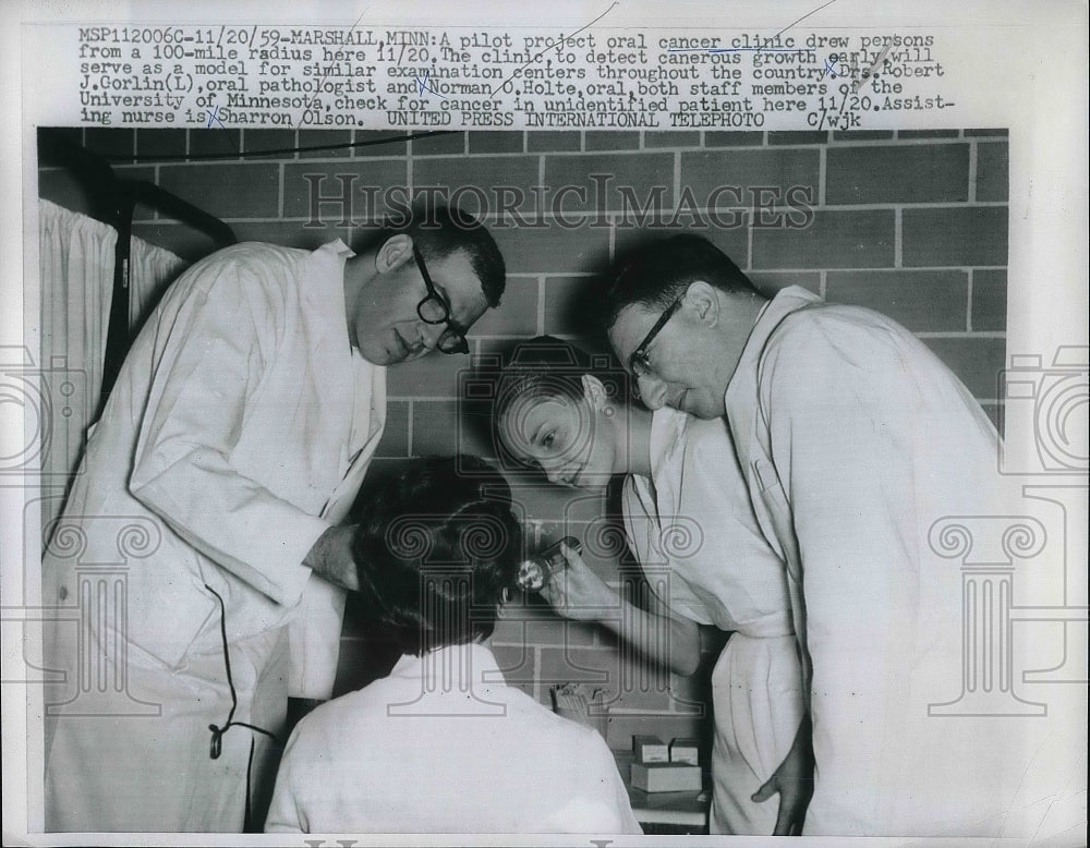 1959 Marshall,Minn. Drs Robert Corlin, Norman Holte, nurse S Olson - Historic Images