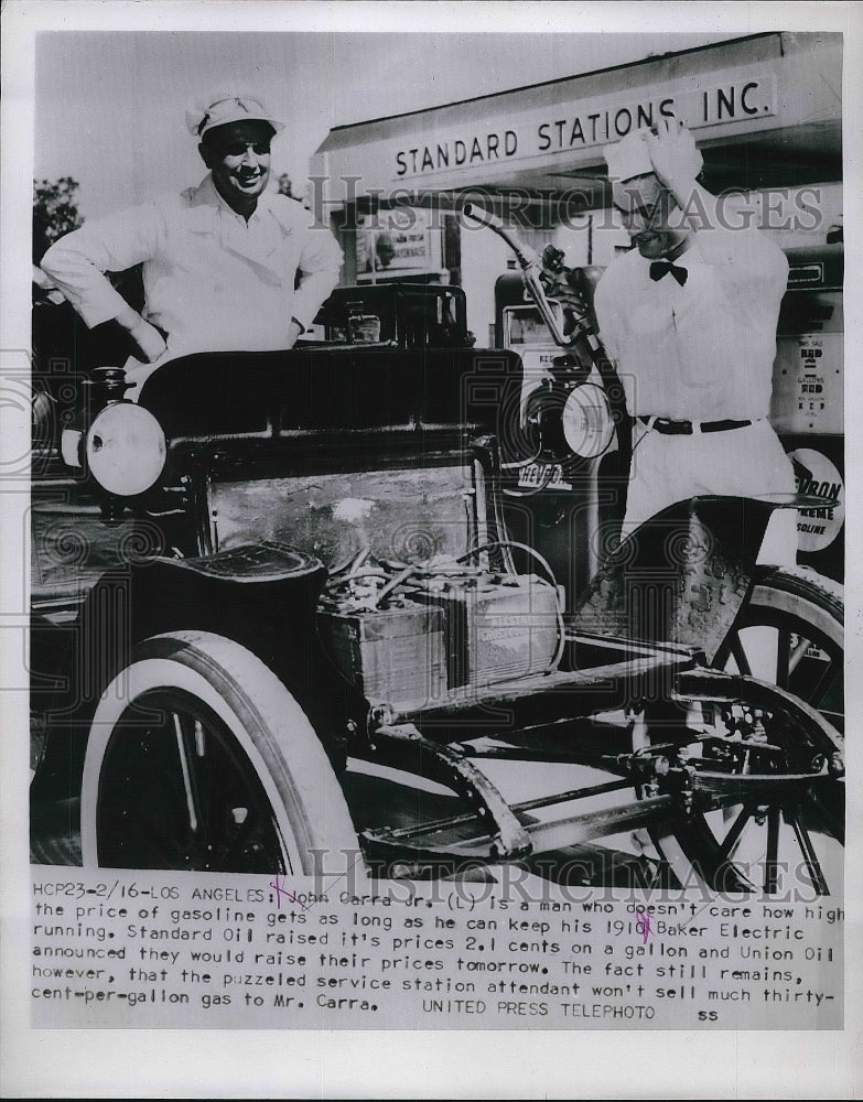 1953 John Carra Jr 1910 Baker Electric Standard Oil Automobile - Historic Images