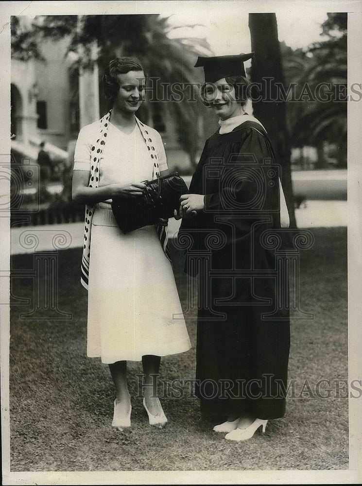 1931 Press Photo Constance Vachon, Miss Redfield, University Southern California - Historic Images