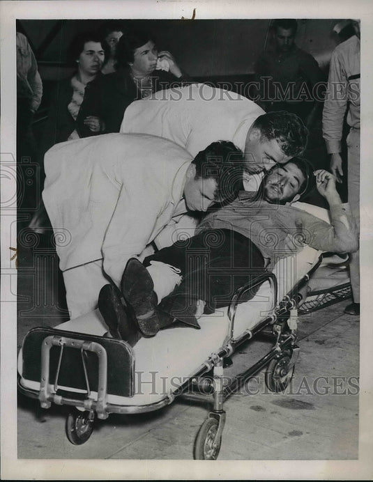 1940 James Taranto Rescued by Coast Guard from Miss America Ship - Historic Images